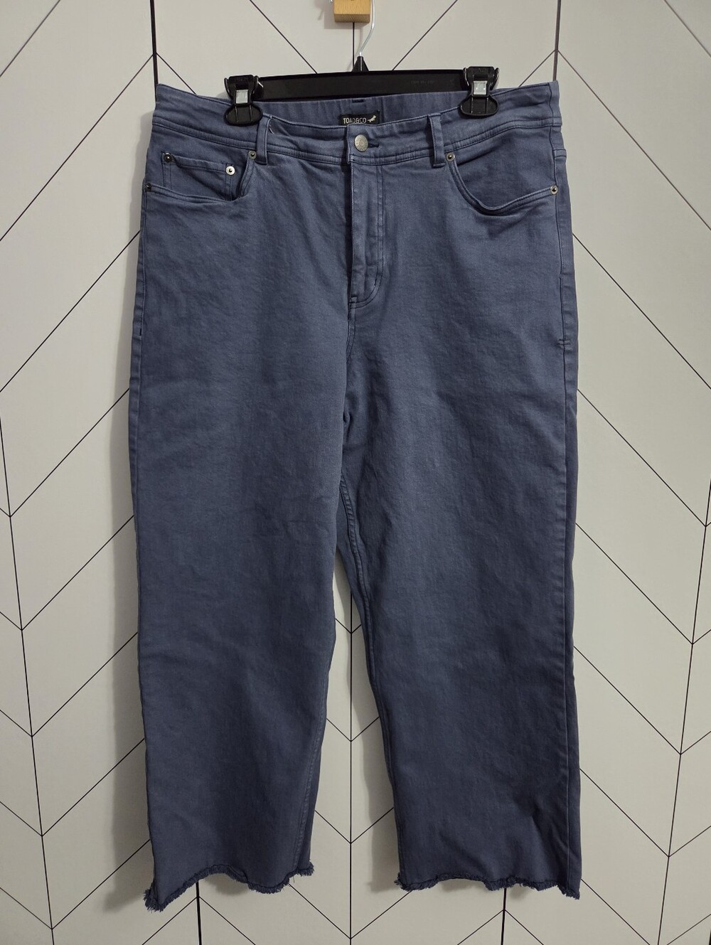 Toad&Co Balsam Cutoff Pant Women's Size 16 Weathered Blue High Rise Straight Leg